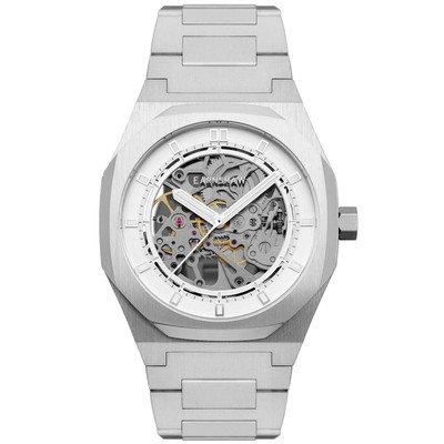 THOMAS EARNSHAW THOMAS EARNSHAW DRAKE SKELETON AUTOMATIC SILVER WATCH - BRAND