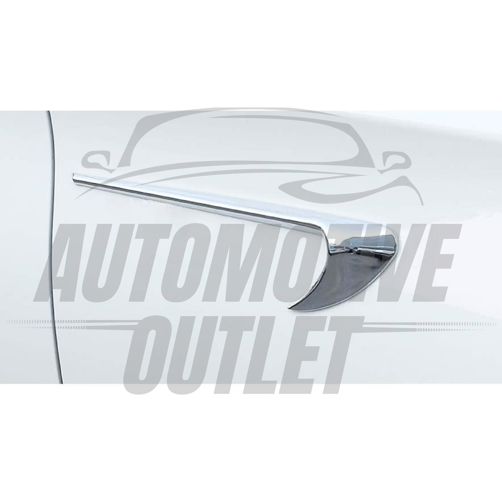 2PCS EMBLEM CAR SIDE WING FENDER STICKER FOR MERCEDES BENZ C E S CLASS, CHROME 5