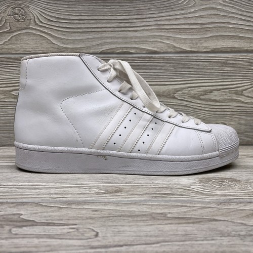 B27450 Pro Model High Top Mens Size 8.5 White Basketball Shell Toe