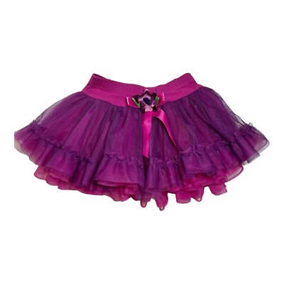 Jona Michelle TuTu Girls XS 2T 3T Pink Purple Ruffle Layered Tu Tu Skirt Dance
