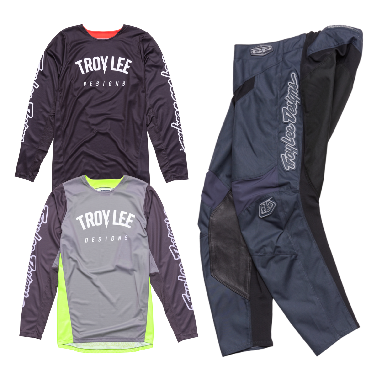Troy Lee Designs GP PRO Motocross Kit Mega Pack - Boltz / Charcoal
