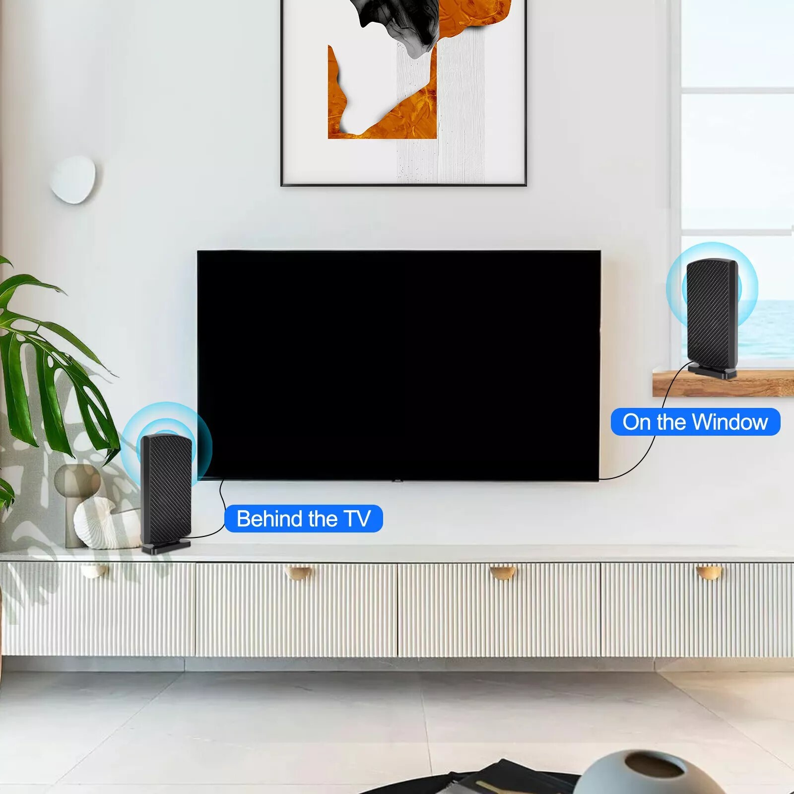 500 Miles Upgraded TV Antenna Digital HD Antenna Indoor HDTV 1080P 4K Long Range