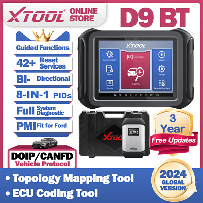 XTOOL D9 Car Auto Coding Diagnostic Scanner Tool Topology Mapping Bidirectional