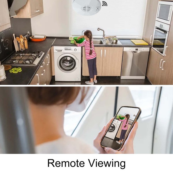 WiFi 1080P Somke Detector Camera Night Vision Motion Detection Recording Audio - Image 5