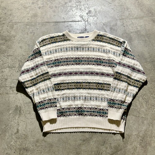 Vintage 90s Made In USA Trader Bay Western Sweater Men's