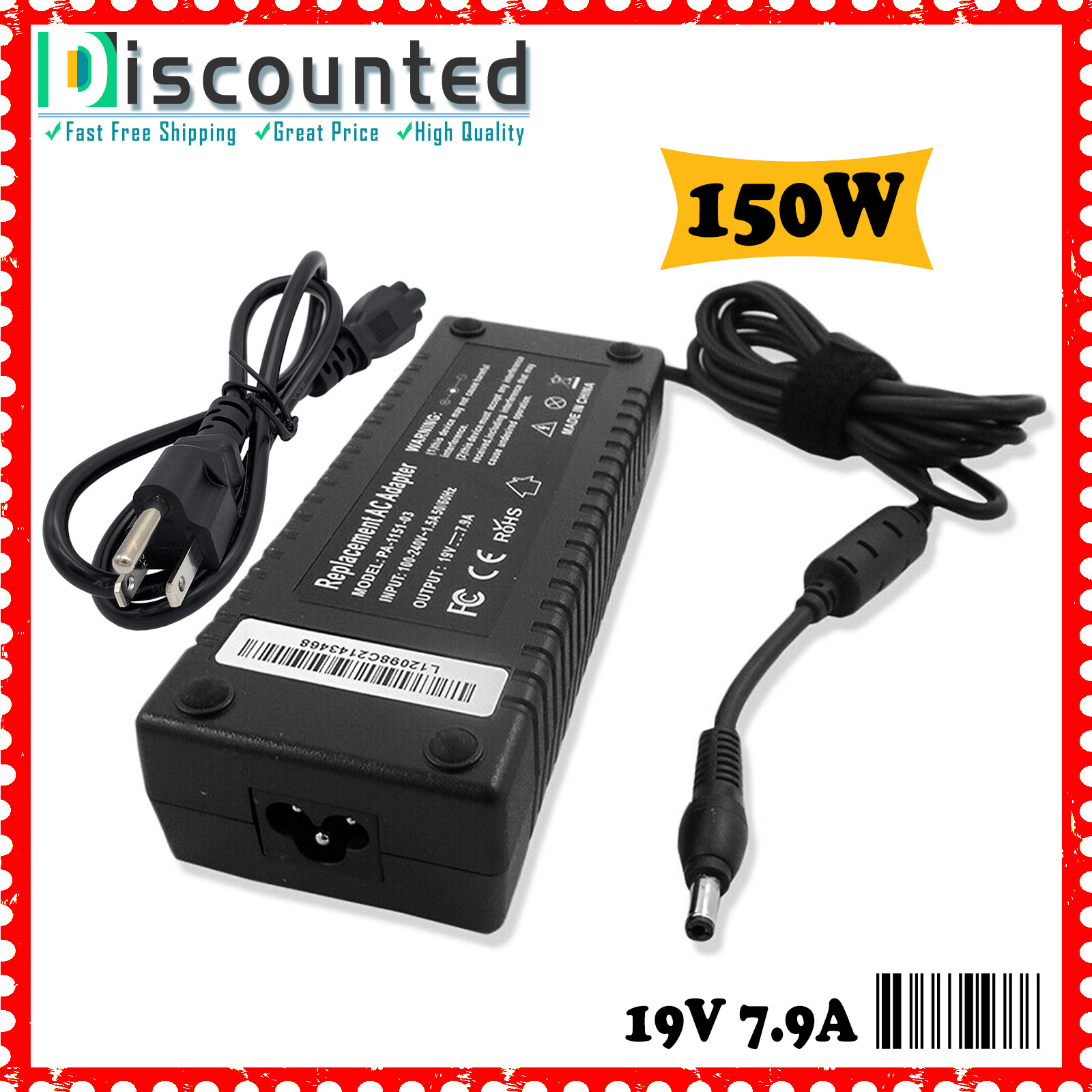 Charger For Razer Blade 2014 Rz09-0116 2015 Rz09-01302e21 Gaming