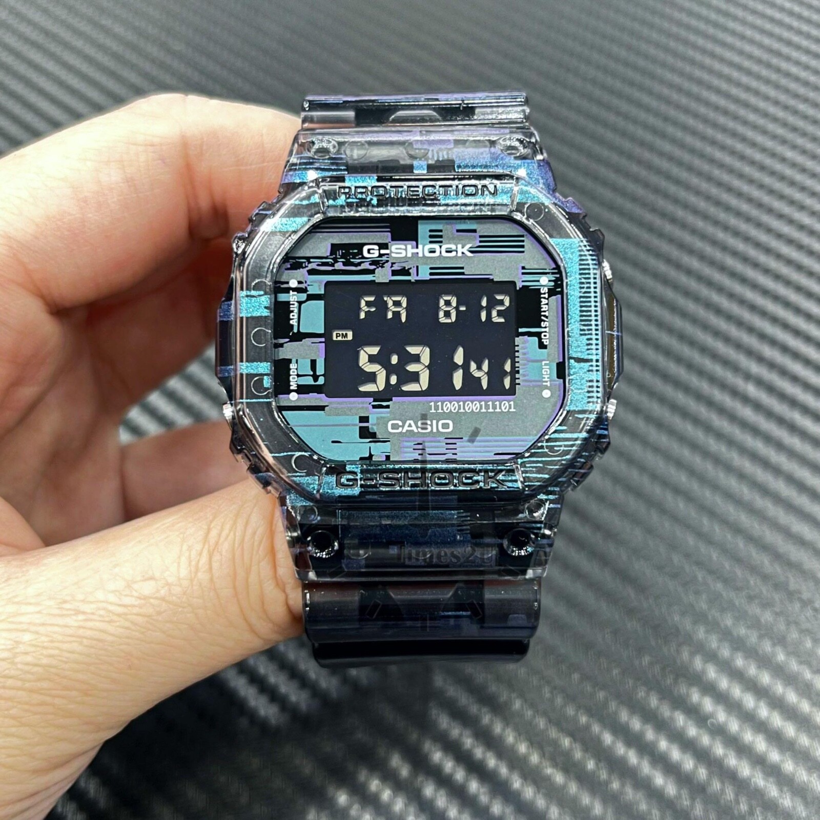 New G-Shock DW5600NN-1 Ana-Digital Glitch Blazing Limited Resin