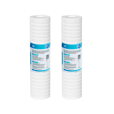 0.5 Micron 10''x2.5'' Grooved Sediment Water Filter Cartridges Whole House 1-12PK