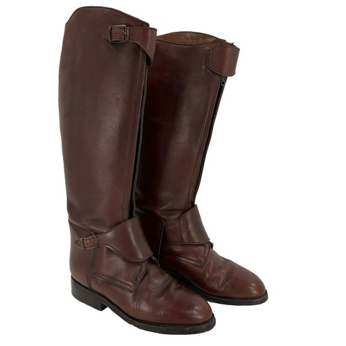 Soubirac Brown Leather Riding Boots US Sz Men's 7 Women's 9