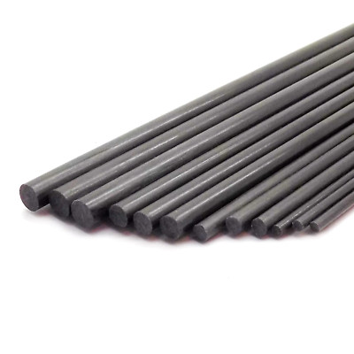 1M 1000mm Pultruded Carbon Fiber Round Rod 1-10mm Diameter