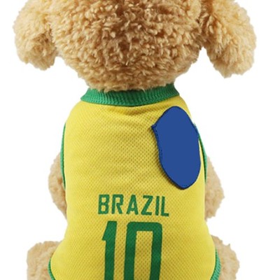 Dog World Cup T Shirt Vivid Cute Mesh Soft Breathable Dog Summer Vest For Dogs