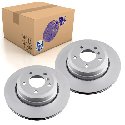Pair of Rear Brake Disc Fits BMW OE 34213332217 Blue Print ADB114346