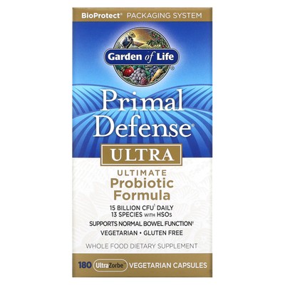 Garden of Life Primal Defense Ultra Ultimate Probiotic Formula 180 Без глютена,