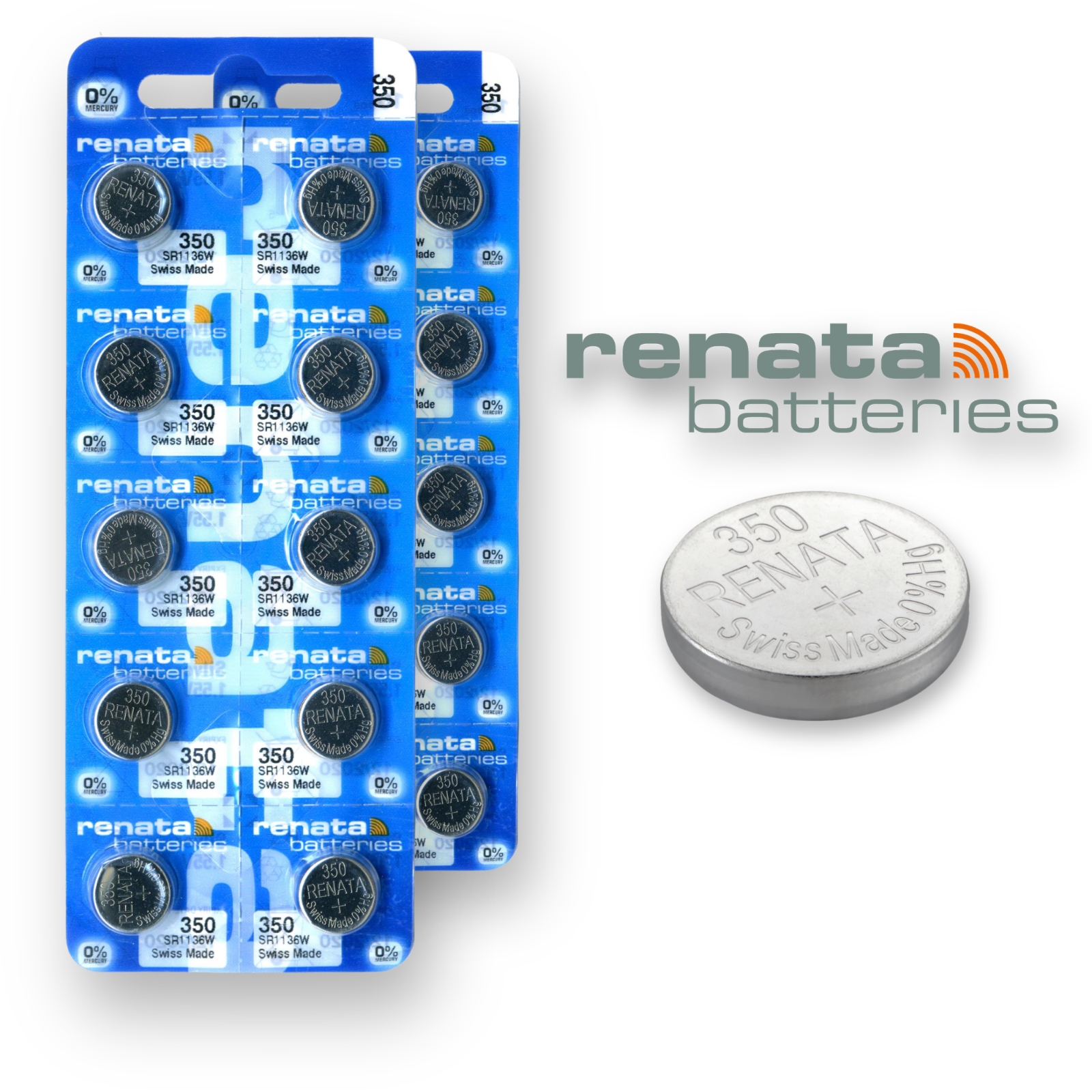 350 SR1136W RENATA Watch Battery Coin Cell 1.55V Silver Oxide *LONG EXPIRY*