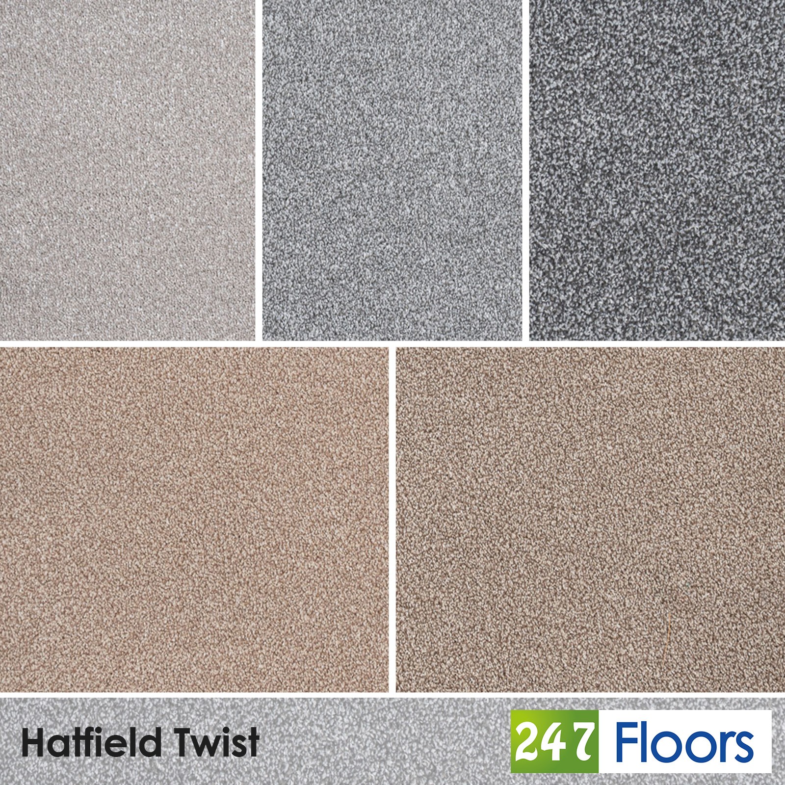Hatfield Twist Carpet Soft 17mm Thick Stain Resistant Dining Room Lounge Bedroom