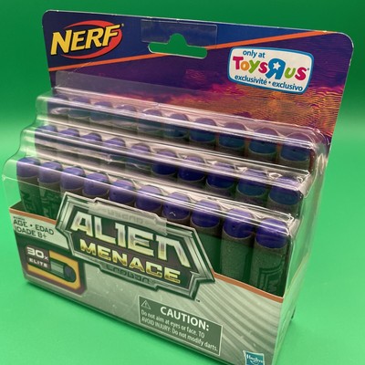 Nerf Elite Dart 30 pack - Alien Menace theme - Toys R Us Exclusive Purple New