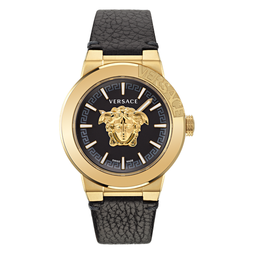 Pre-owned Versace Black Mens Analogue Watch Medusa Infinite Gent Ve7e00223