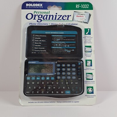 Franklin Phone Rolodex Personal Organizer Directory Memo Calculator c1998 New