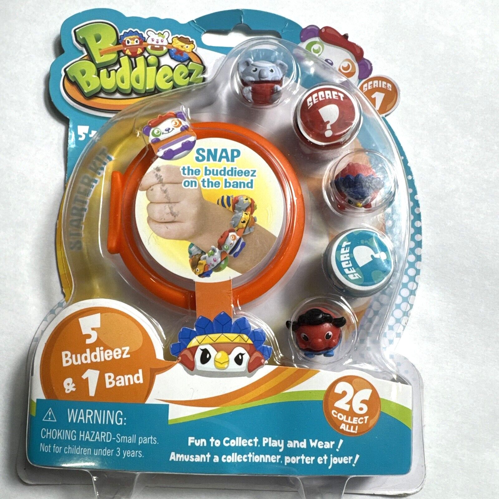 BBuddieez Starter Kit Blister Pack Series 1 -5 Buddieez & 1 Band