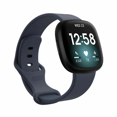 For Fitbit Versa 3 /Sense Silicone Strap Wristband Replacement Watch Band Sports