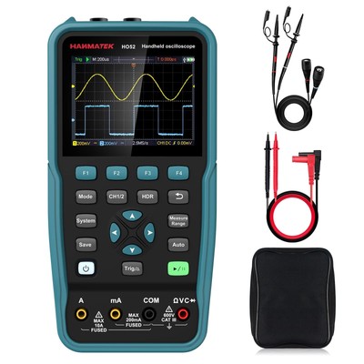 HANMATEK Handheld Digital Oscilloscope 50Mhz Bandwidth with 2 Channels HO52 3...