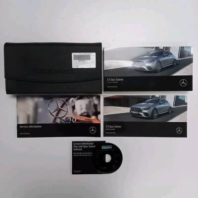 MERCEDES E CLASS SALOON W213 OWNERS MANUAL HANDBOOK & FOLDER 2020-2024 & Hybrid