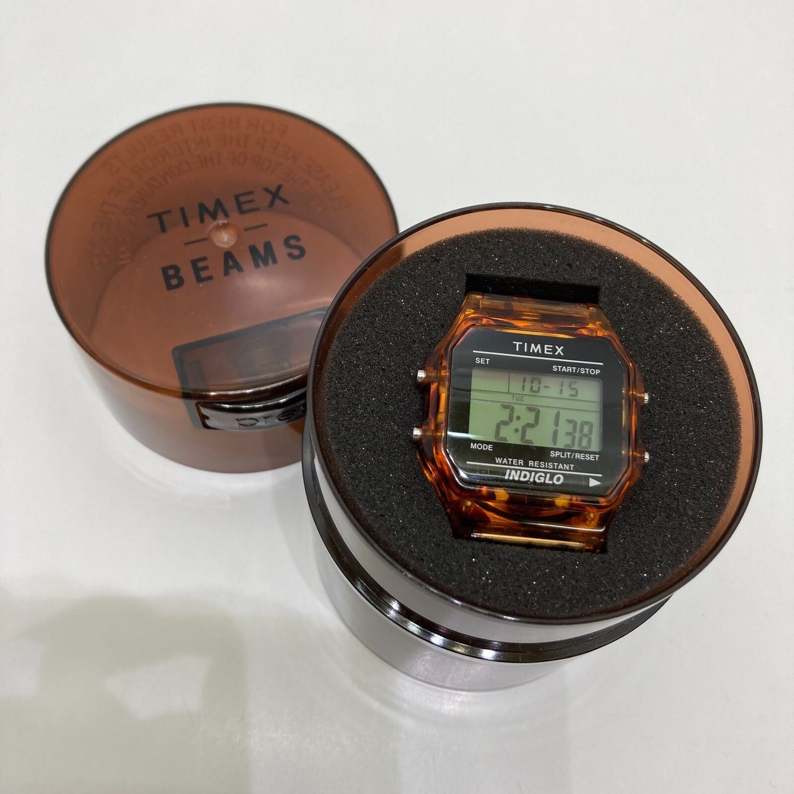TIMEX × BEAMS special order Classics Digital Tortoise shell TIMEX × BEAMS special order Classics Digital Tortoise shell