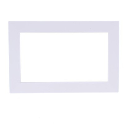 Hubbell HBLTRIM4WWA White 4-Gang Plastic Standard Wallplate Box Trim 6.75 x 5.26