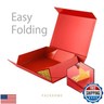 PACKHOME 6 Large Gift Boxes 13.5x10x3.5 Inches, Sturdy Shirt Boxes with Magnetic Lids for Multiple Occasions (Glossy Red)