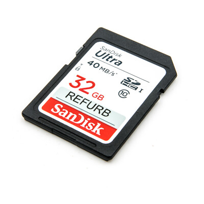 SanDisk 32GB Ultra Plus 10 UHS-I SD 40MBs SDHC/SDXC Memory Card (Re-certified)