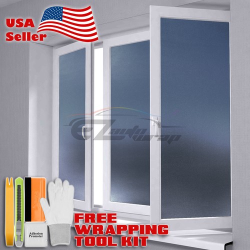 【Frosted Film】 Gray Glass Home Bathroom Window Security Privacy Sticker Sheet