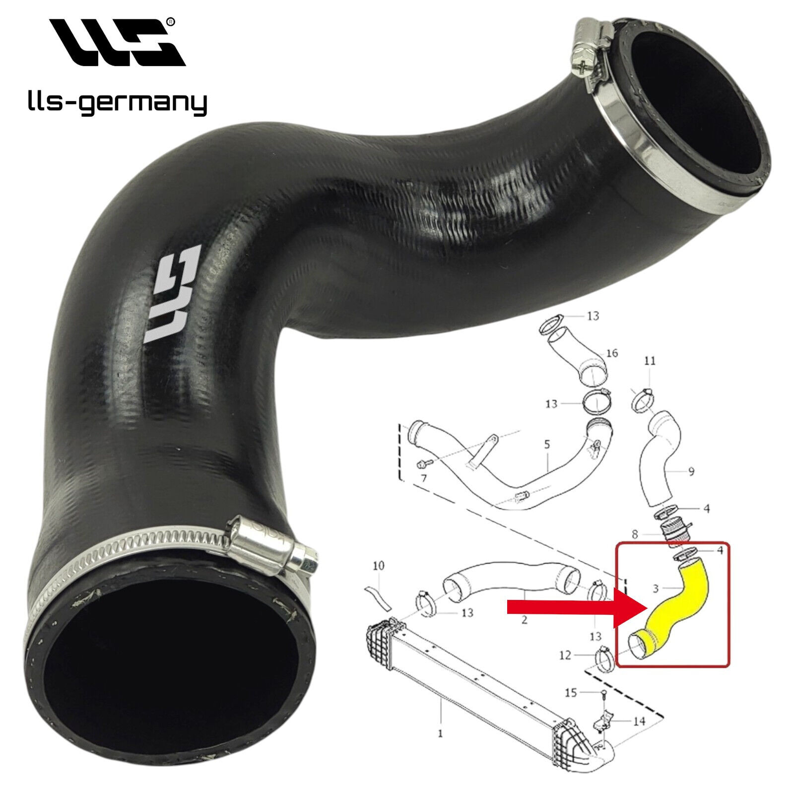 Turbo Hose Charge Air Hose For VOLVO XC70 II 2.4 D4 2.4 D5 Turbo Hose Charge Air Hose For VOLVO XC70 II 2.4 D4 2.4 D5