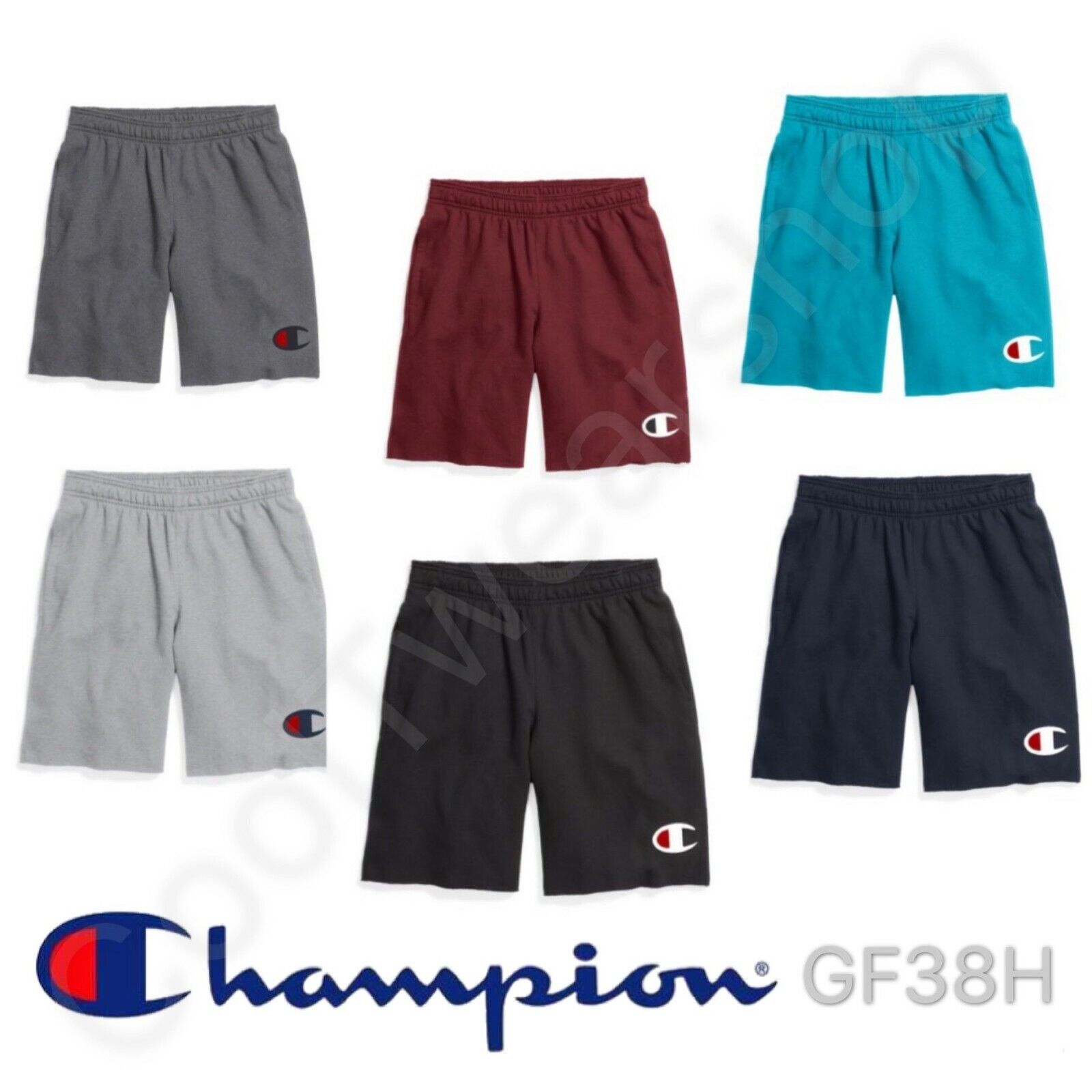 Champion Authentic Men's Powerblend Fleece Short, Big C Logo Champion Authentic Men's Powerblend Fleece Short, Big C Logo