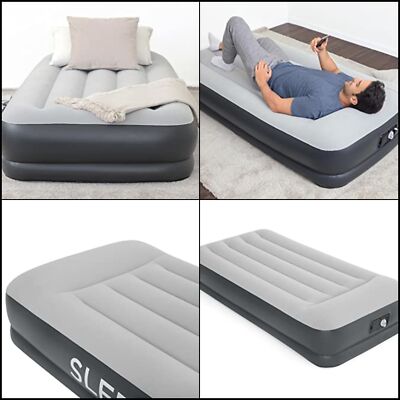 Durable Mattress Inflatable Air Sleeplux Pump Built-In Usb Pillow Charger Twin
