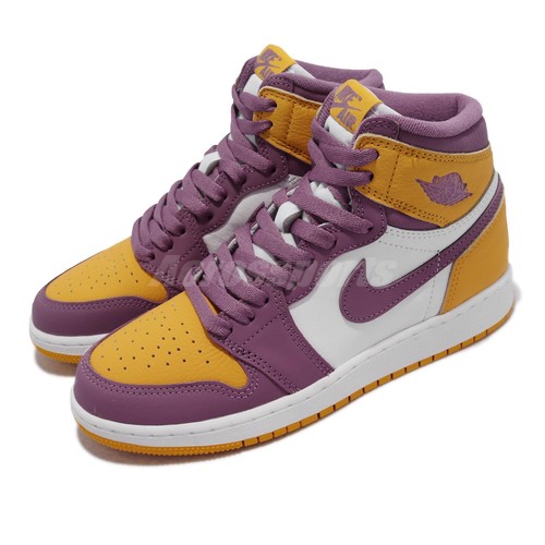 

Nike Air Jordan 1 Retro High OG GS Brotherhood Gold Kids Women Casual 575441-706, Золотой, Air Jordan 1 Retro High Og Gs