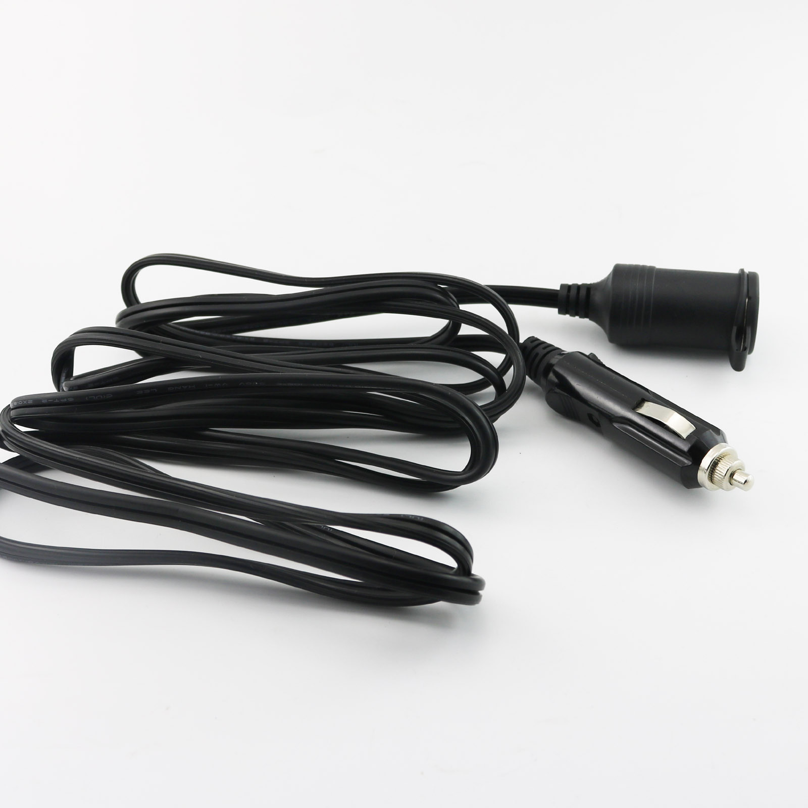 12V Car Cigarette Lighter Plug 12V Male To Female Socket Flat Line Cable 10FT