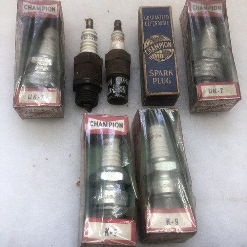 1937's〜1950's CHAMPION SPARK PLUG Vintage Champion Spark Plugs Automobile New Old Stock Lot D