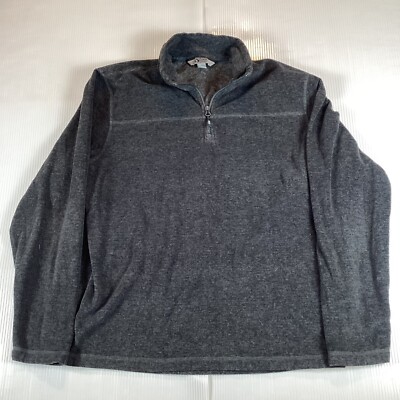 Gander Mountain Guide Series 1/4 Zip Sweatshirt Men s Size L Large Gray Fleece