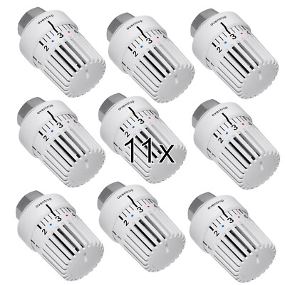 11x Oventrop Thermostatic Head M 30 x 1,5 1011465 Uni LH Mit Zero Position White