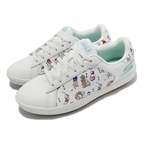 Женские туфли для гольфа без шипов Skechers Drive-Dogs AT Play White Blue 17011-WBL