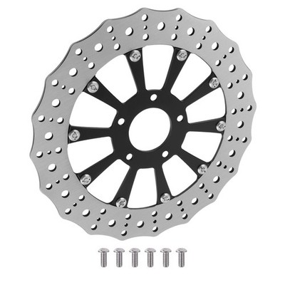1PC 11.8inch Front Brake Rotor Disc for Harley-Davidson Touring 2008-2019 Black