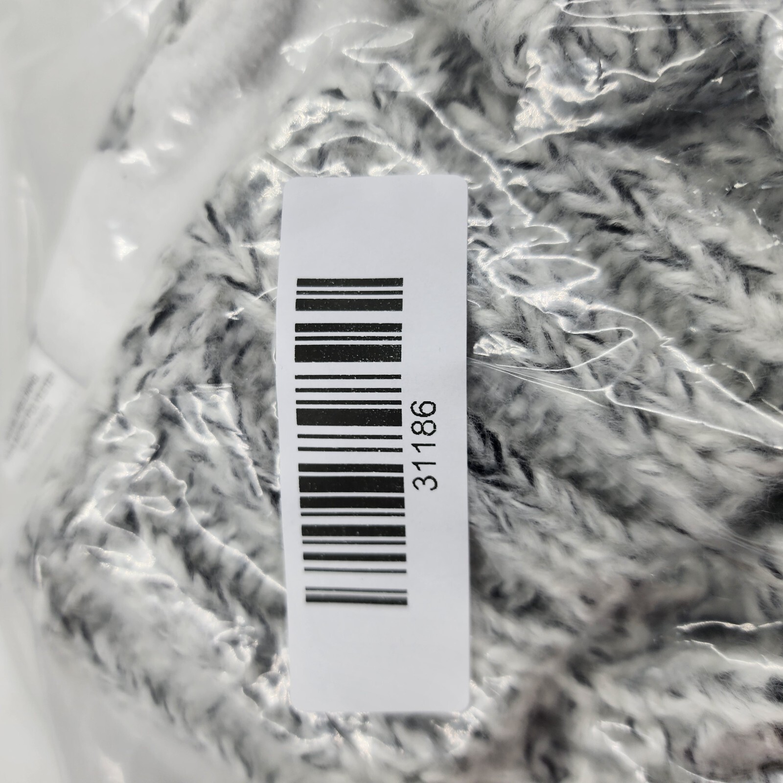 Kyi Kyi Fold-Up Fox Fur Pom Beanie Women's One Size Silver Tight-Knit - Picture 8 of 13