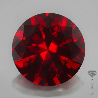 Ruby Loose Gemstone Round Cut Classic Ruby Color Dark Raspberry Red Lab Stone EU
