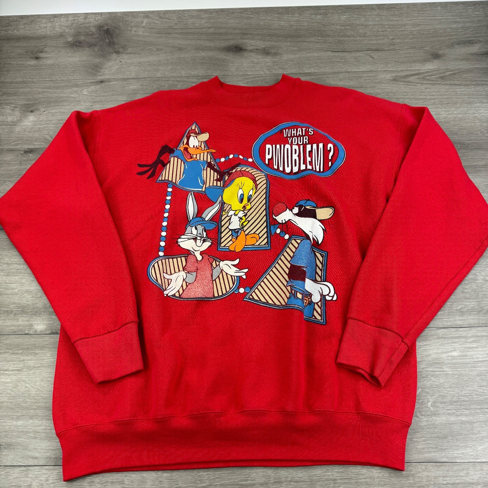 Vintage Looney Tunes Crewneck Sweatshirt XL Tweety Taz 90s Vintage Looney Tunes Crewneck Sweatshirt XL Tweety Taz 90s