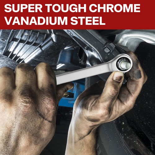 ✅8/12PCS 8-19mm Metric Flexible Head Ratcheting Wrench Combination Spanner Tool 