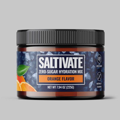 Saltivate Electrolyte Powder - Zero Sugar, 45 Servings, Orange Flavor Hydration