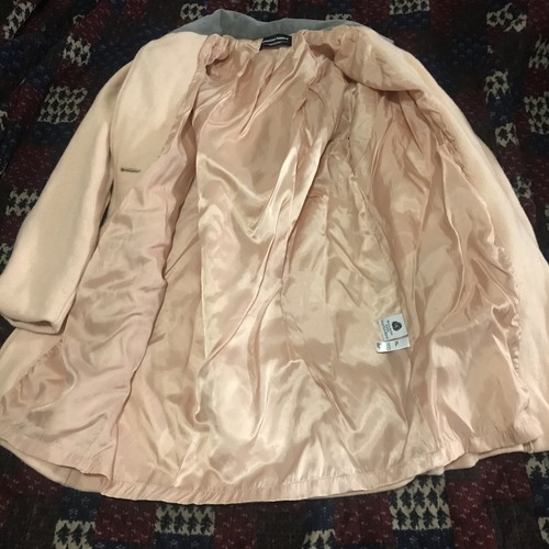 American Apparel Pastel Peach Pink Longline Wool Jacket