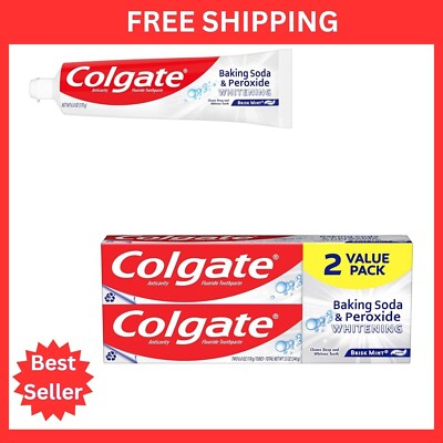 Colgate-Baking Soda and Peroxide Toothpaste Teeth 6 Oz Tube-2 Pack