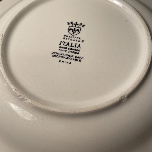 Philippe Richard Italia Salad Plates Hand Painted 8 3/8” Discontinued Set of 2
