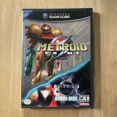 Metroid Prime with Bonus Metroid Prime 2 Demo Game CIB - Nintendo GameCube